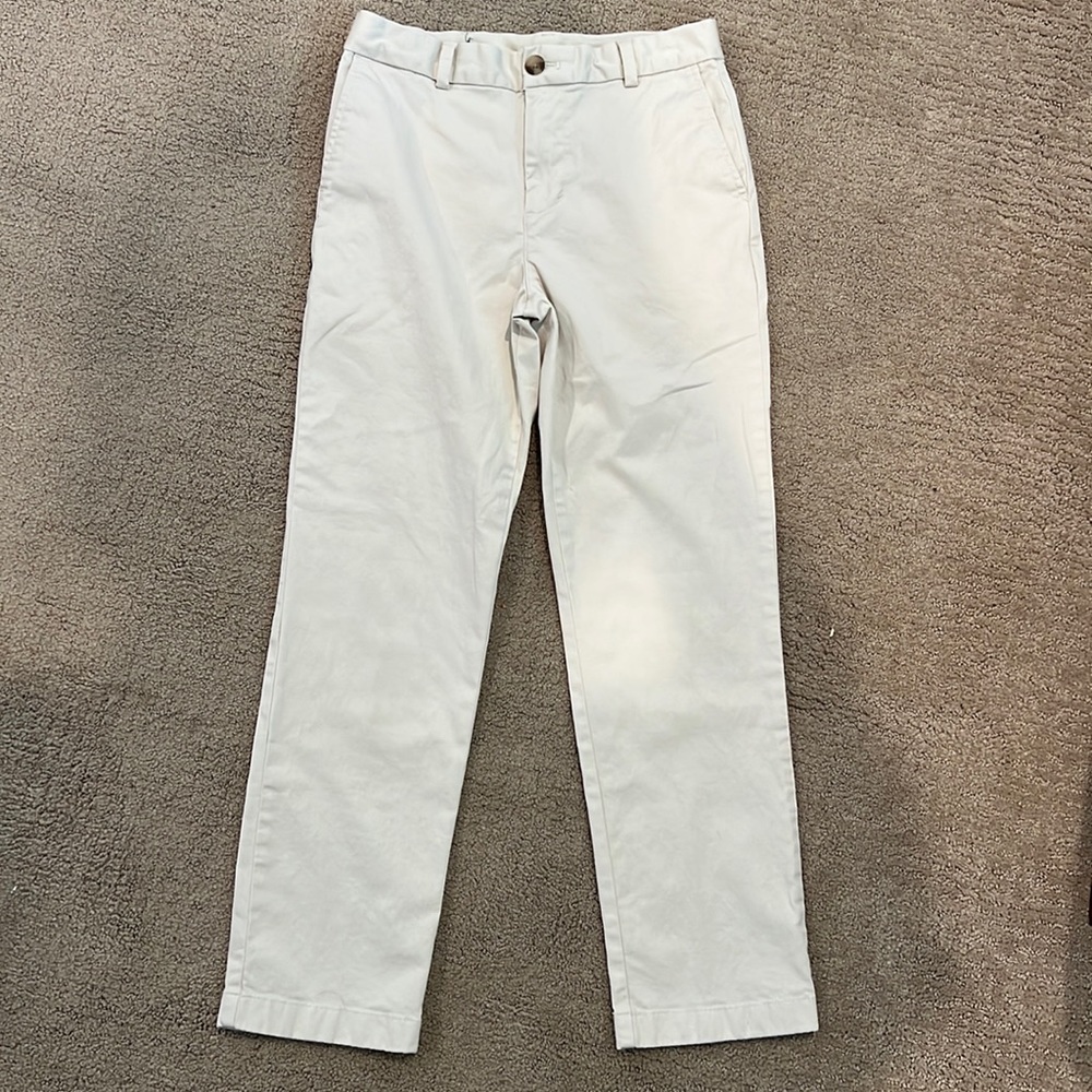 Boys size 14 off white/cream color khakis. Like new condition.